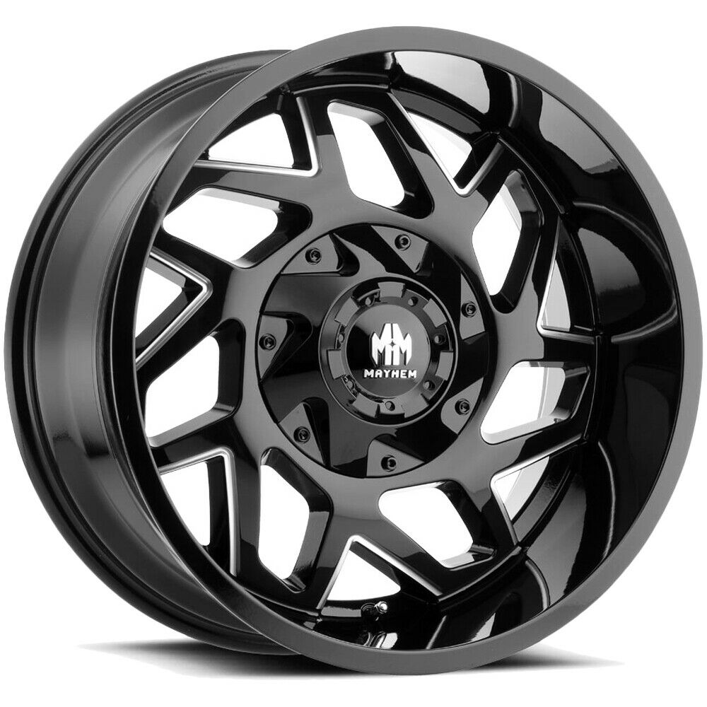 Mayhem Wheels 8106 Hatchet Black Milled Aspire Motoring