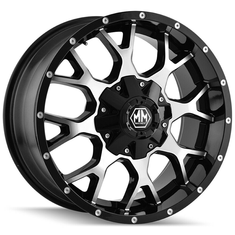 Mayhem Wheels 8015 Warrior Black Machined – aspire MOTORING